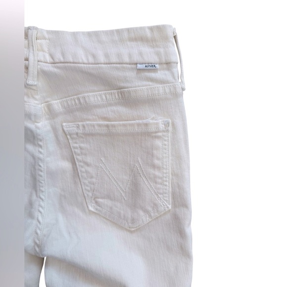 New With Tags Mother The Looker Ankle Jean Size 25 in cream puff 27.5” inseam - Picture 4 of 7